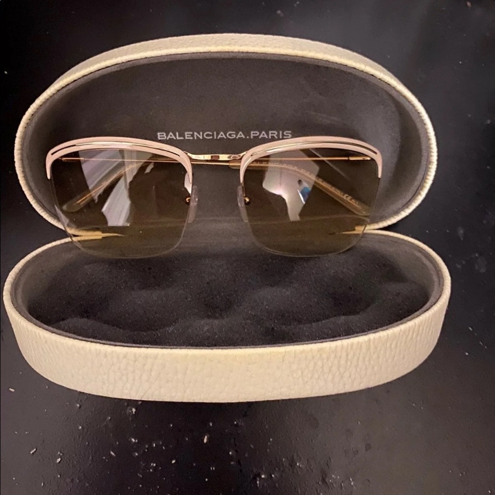 Balenciaga sunglasses light brown